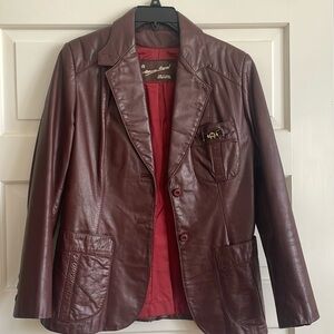 Vtg Etienne Aigner Genuine Leather Jacket, Sz 12